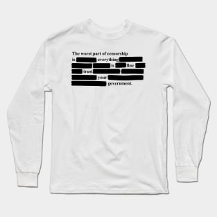 Censorship Freedom of Speech Long Sleeve T-Shirt